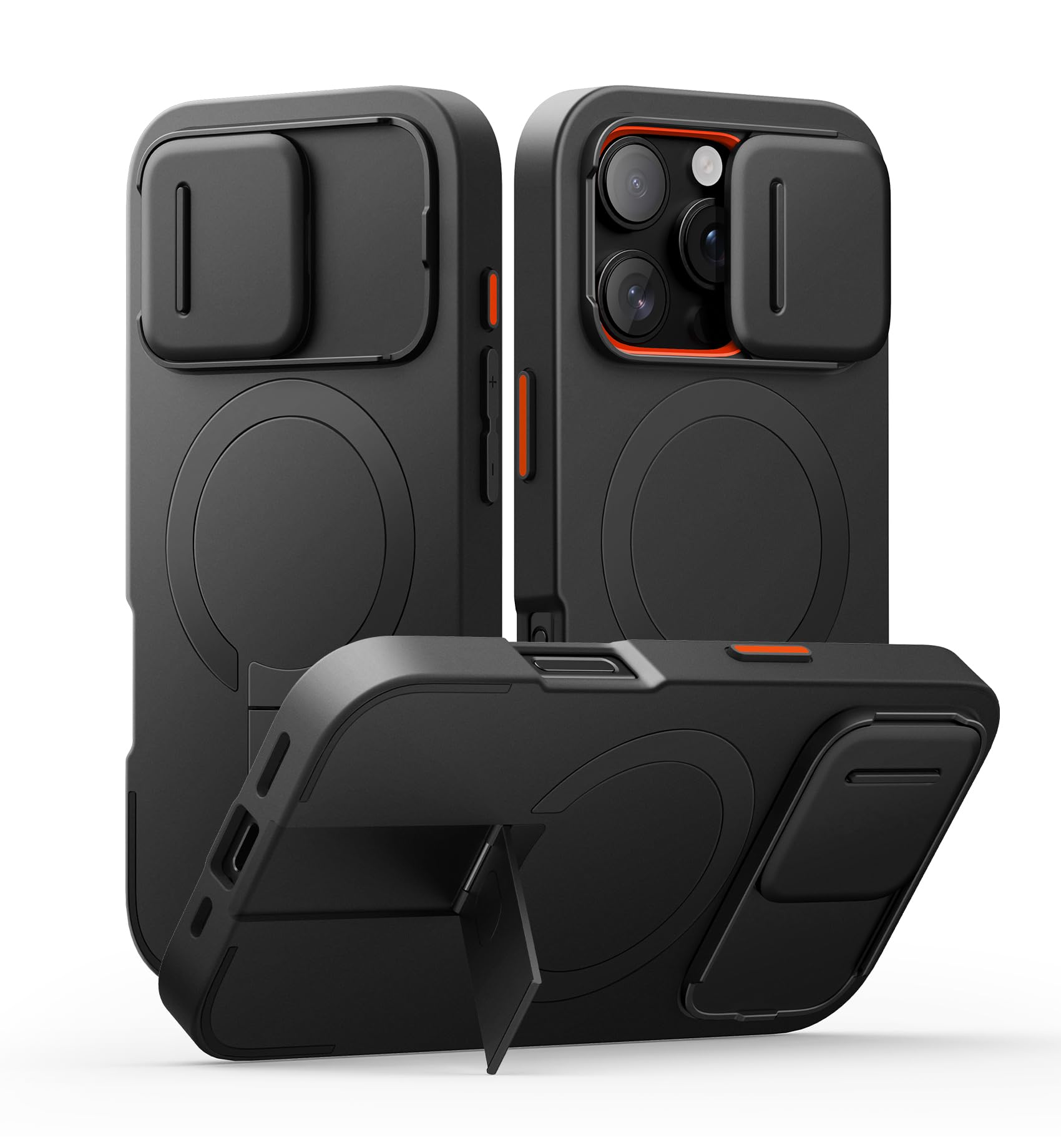 SURITCH iPhone 16 Pro Magnetic Case | Shockproof Cover with Kickstand