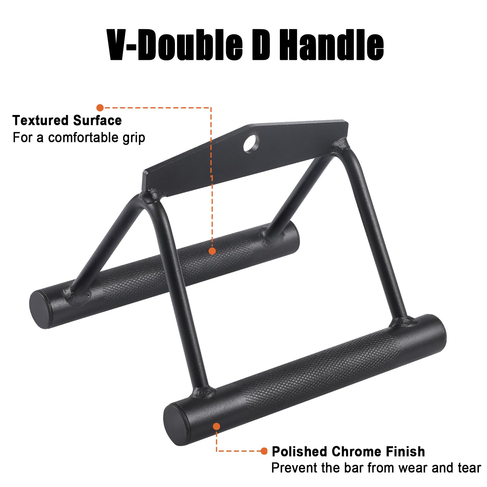 SERTT 4-Piece Cable Machine Attachment Set for Home Gym | Steel LAT Bar