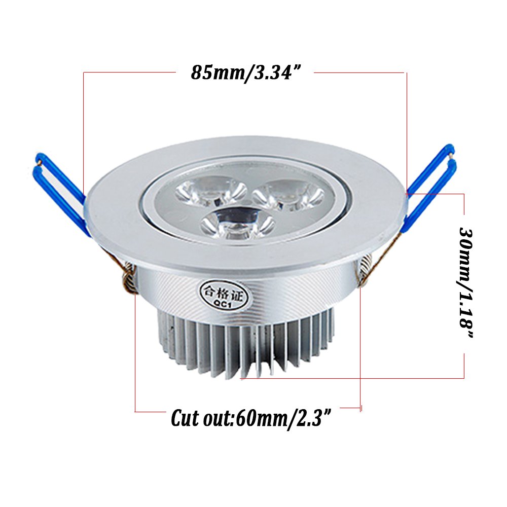 Pocketman 3W LED Recessed Ceiling Downlights - Warm White - 10 Pack