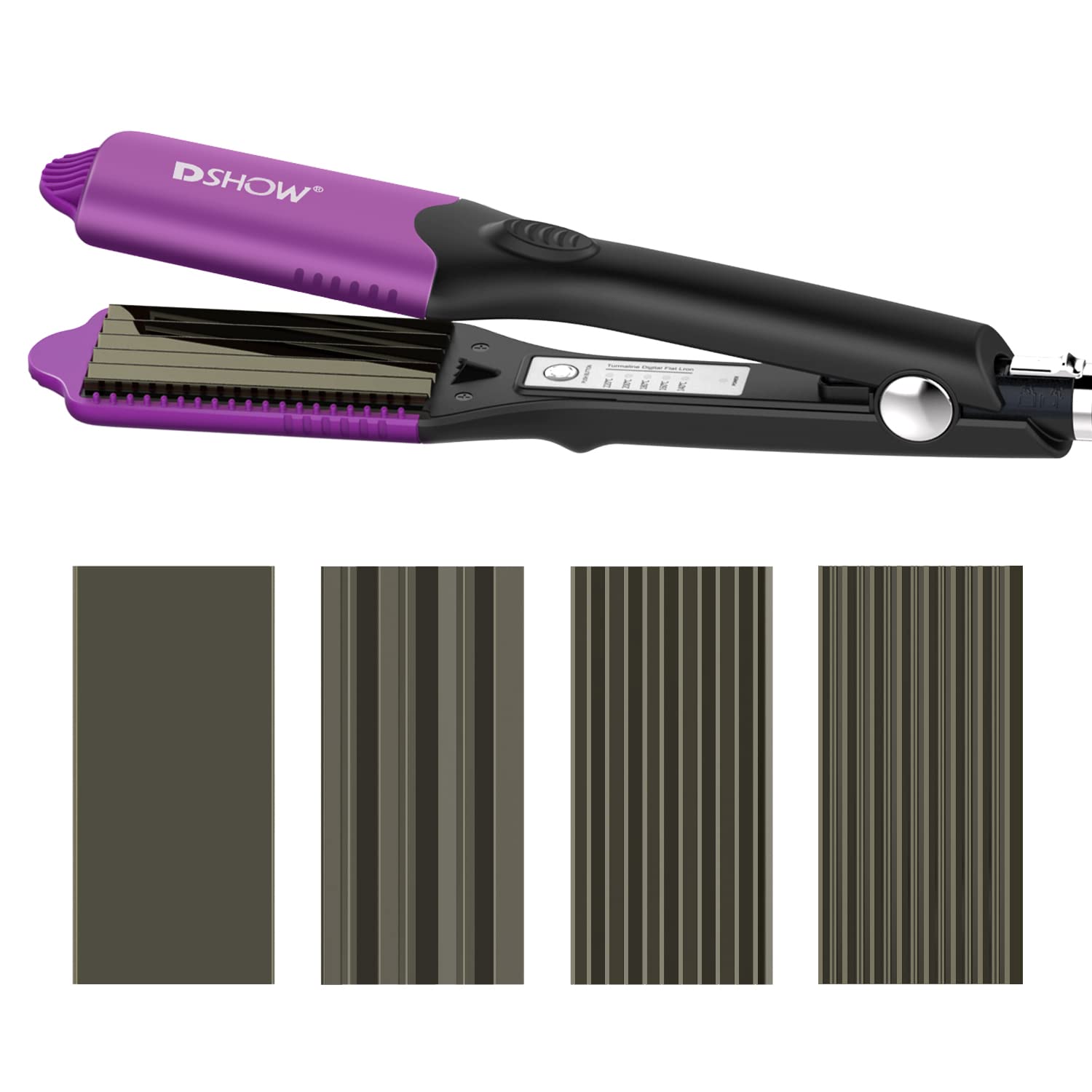 DSHOW 4-in-1 Hair Crimper and Waver | Titanium Ceramic Styling Iron