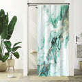 Uiiooazy Green Marble Shower Curtain | Waterproof Polyester Bath Decor
