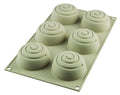 Silikomart Mini Girotondo Silicone Cake Mould | 6-Cavity 3D Spiral Design