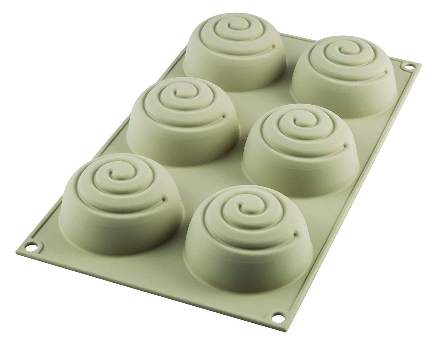 Silikomart Mini Girotondo Silicone Cake Mould | 6-Cavity 3D Spiral Design