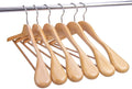 Hangerman Natural Wooden Suit Hangers | Wide Shoulder 10-Pack