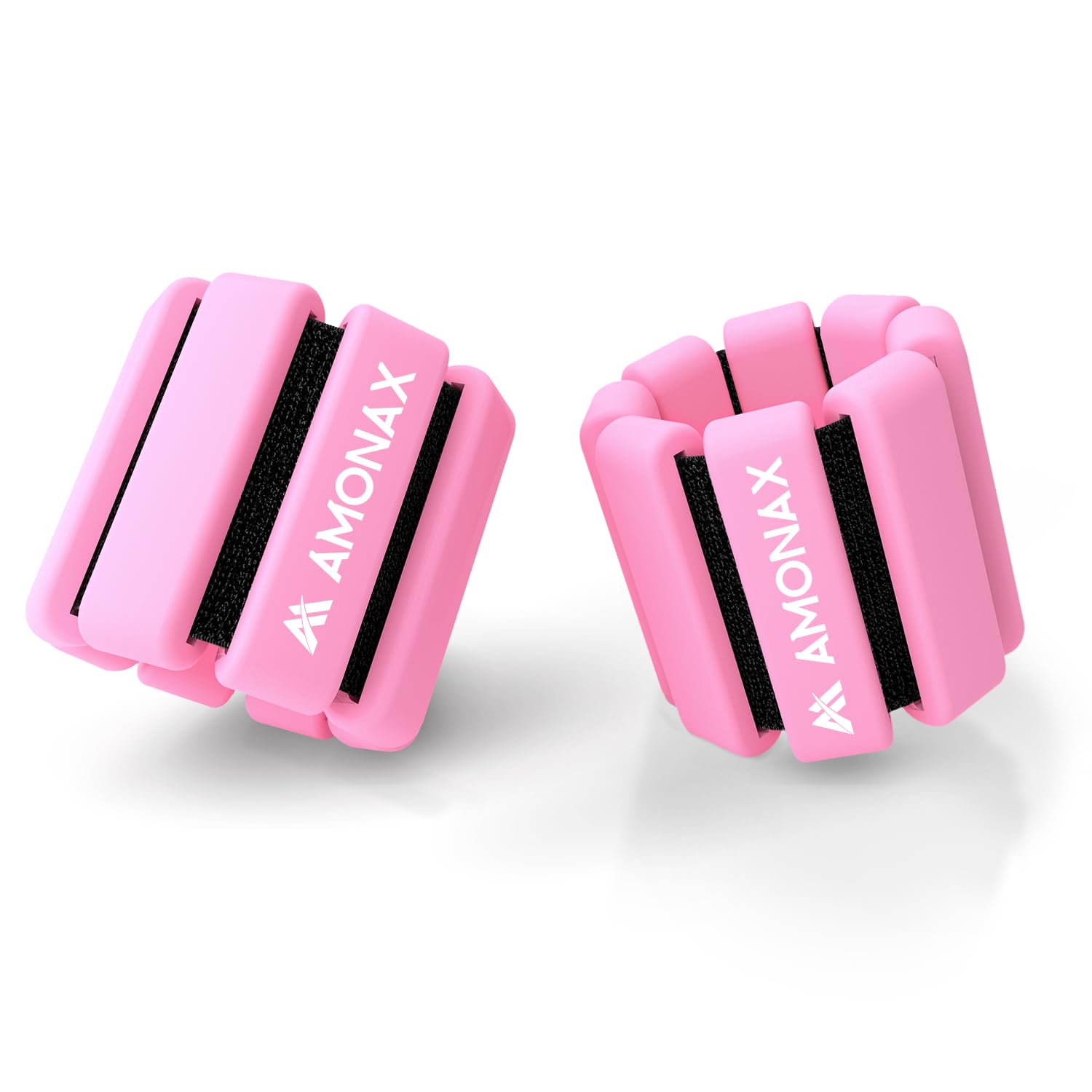 Amonax Adjustable Ankle and Wrist Weights Set | Silicone 1lb-2lb Pair