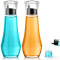 VITVITI Glass Mouthwash Dispenser with Cup | 8.8oz Clear Refillable Bottle