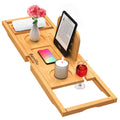 Jolof Store Bamboo Bathtub Caddy Tray – Expandable Luxury Bath Board