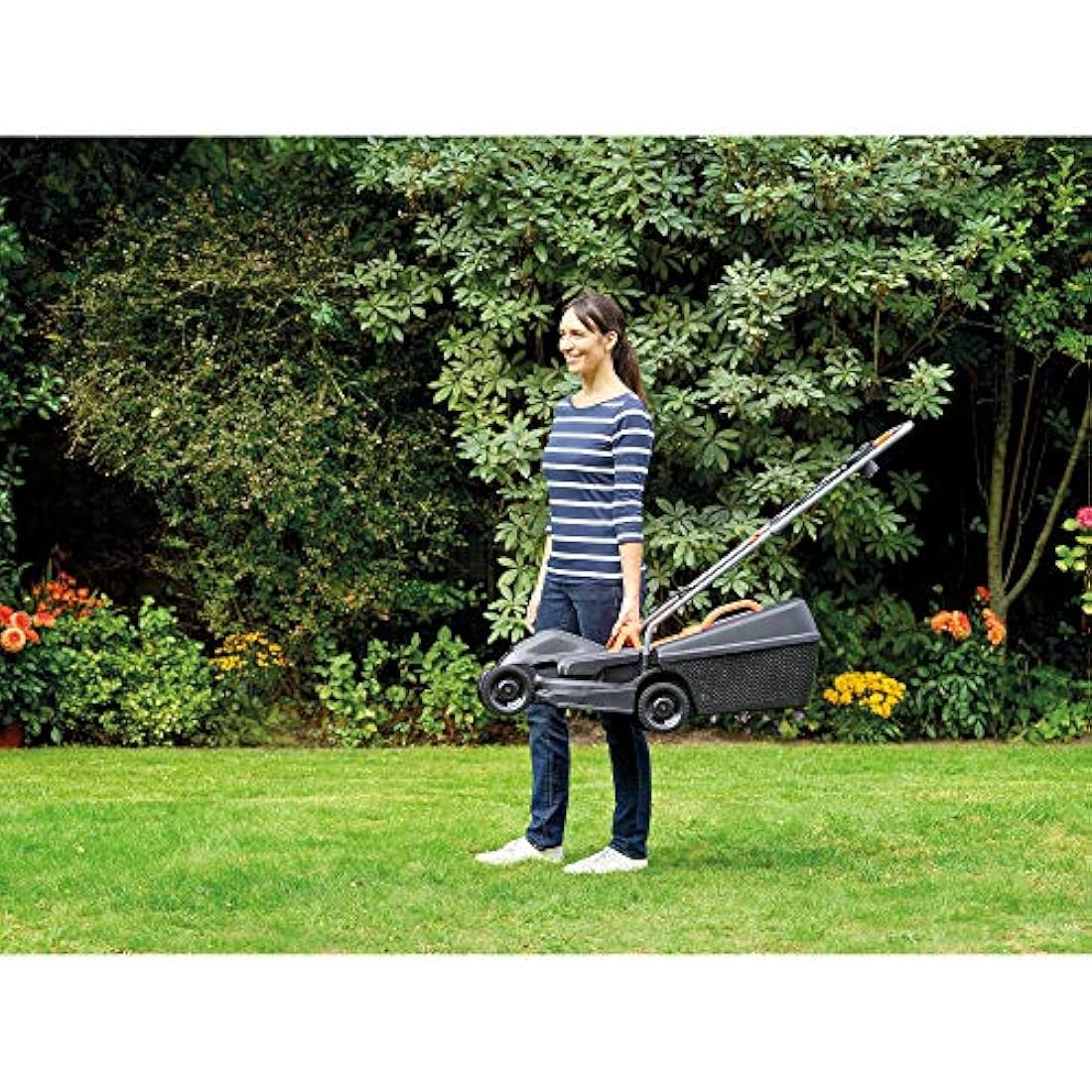 Black+Decker Electric Lawnmower & Trimmer Kit | 1000W | 32cm