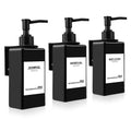 Roselee Wall Mounted Soap Dispenser Set of 3 – 300ml Black Plastic