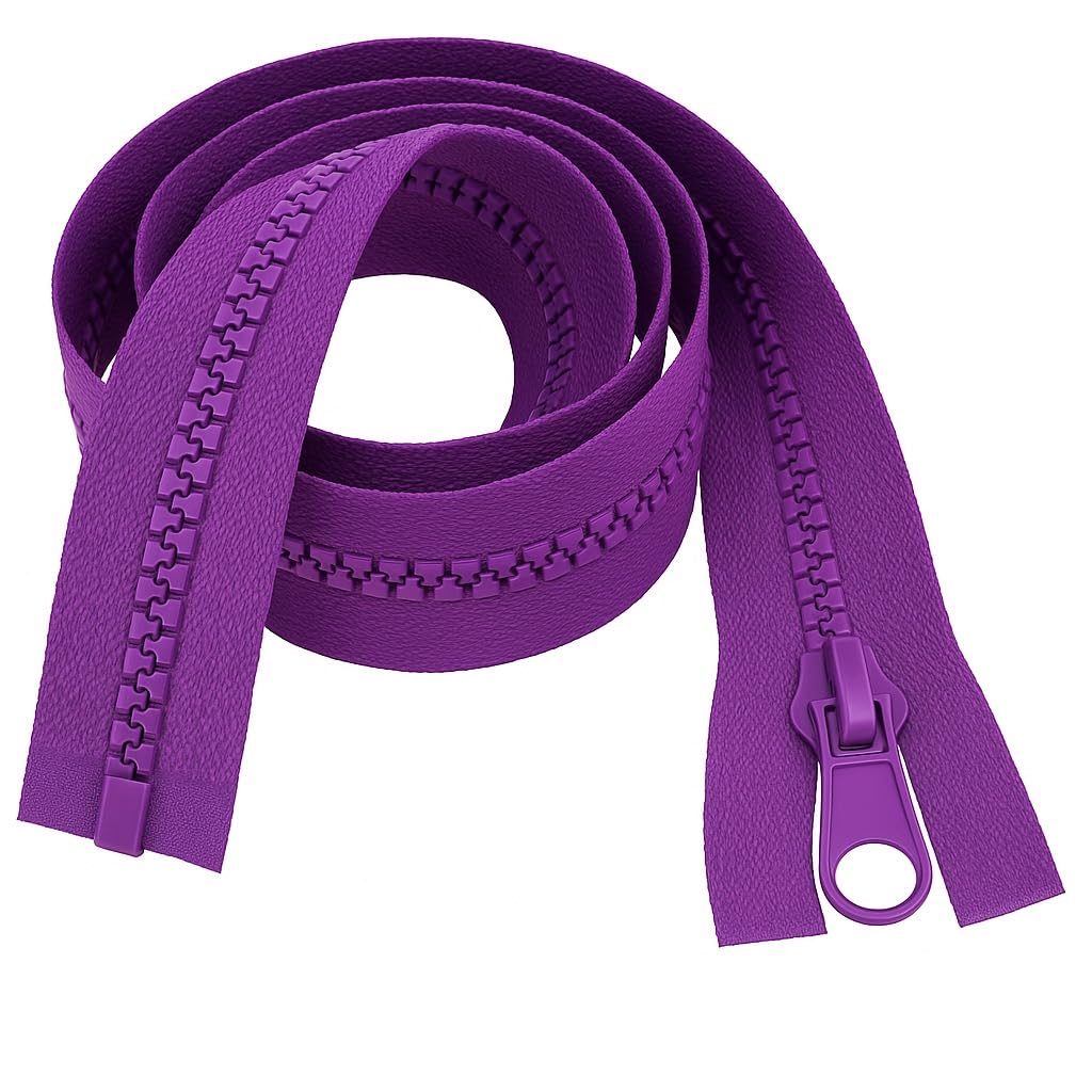 24" 61cm Purple Chunky Zip - Heavy-Duty Open-Ended Separating - image 1