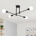 MRHYSWD Black Sputnik Ceiling Light – 4-Light Modern Industrial Chandelier