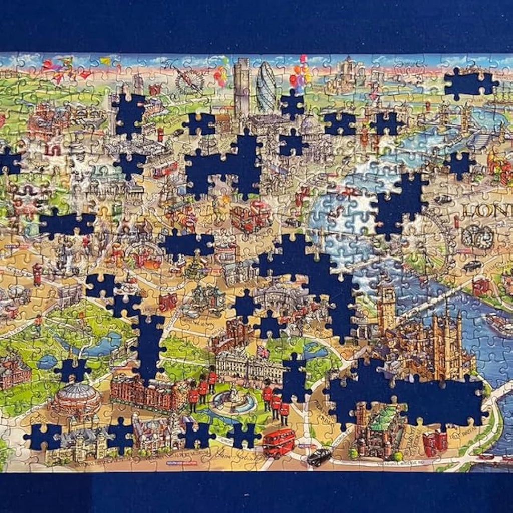 London Landmarks 1000 Piece Jigsaw Puzzle | Recycled Map Puzzle