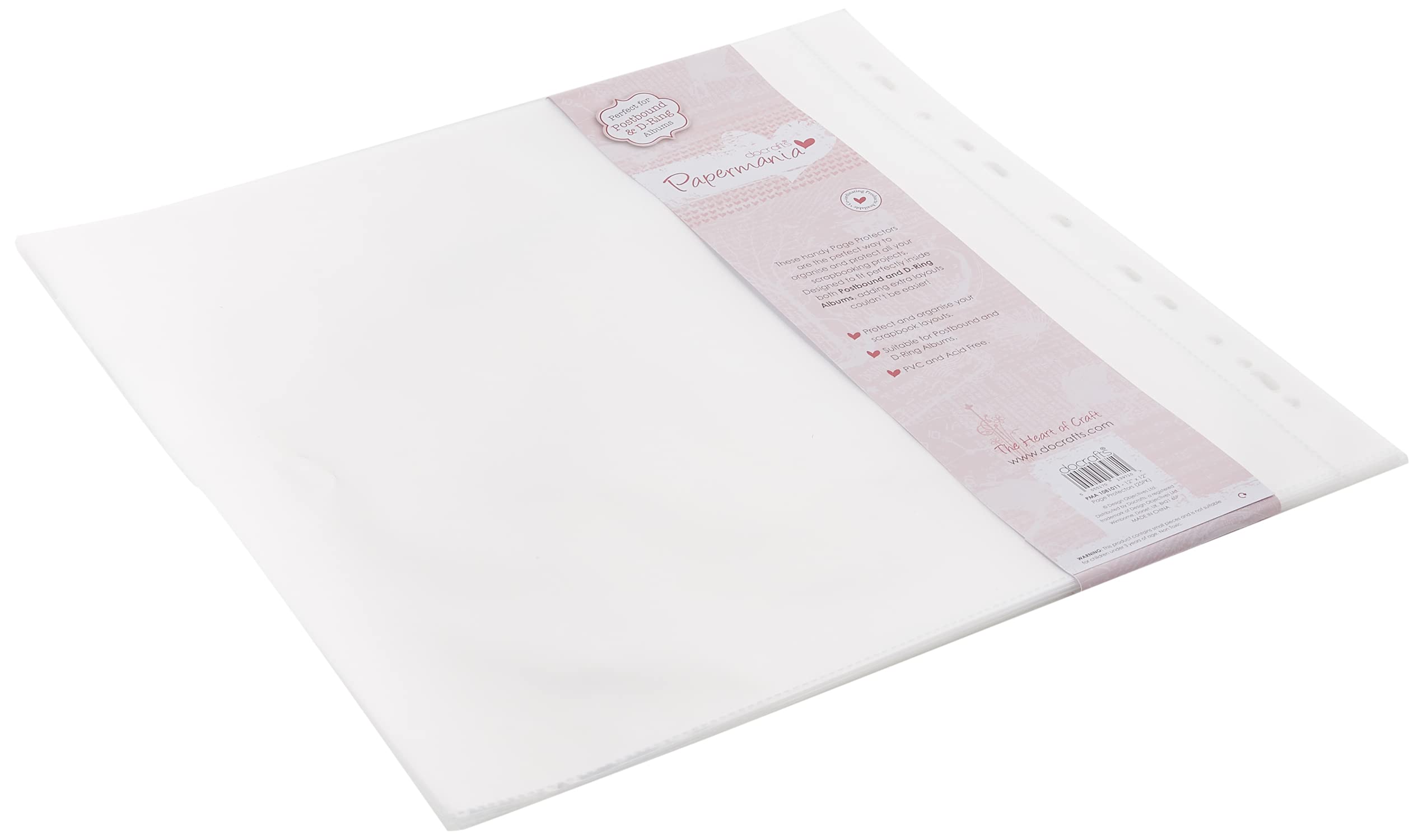 Papermania 12x12 Page Protectors | Clear Acid-Free Scrapbook Sleeves