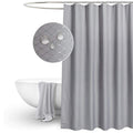EurCross Grey Waffle Weave Shower Curtain | Heavy Duty Fabric, 180x180cm