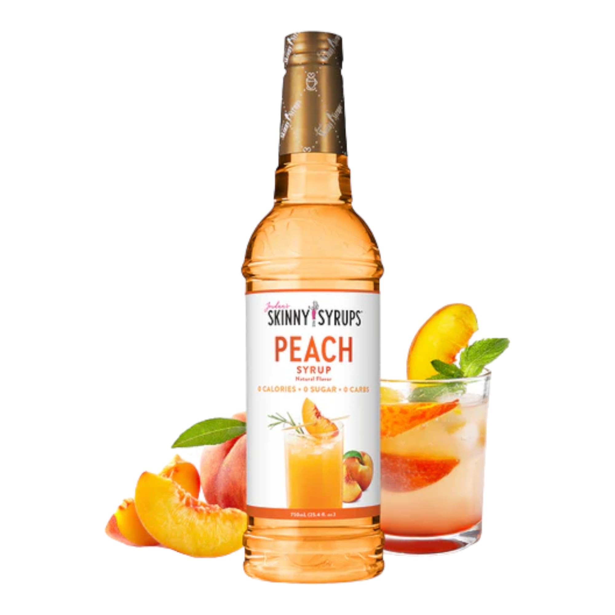 Jordan's Skinny Peach Syrup – Sugar-Free & Zero Calorie Drink Mixer