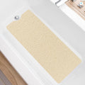 Non-Slip Loofah Bathtub Mat – Quick Dry PVC (100x40cm, Beige)