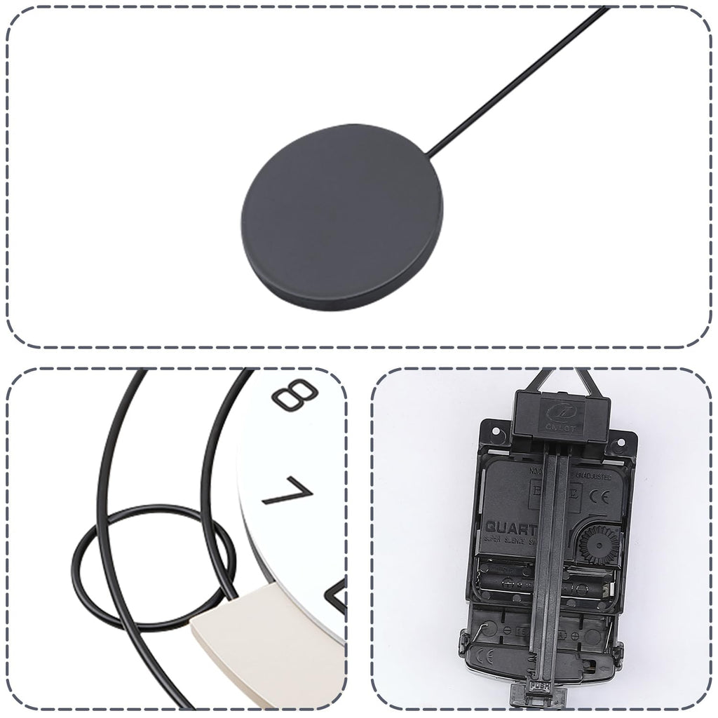 Jolof Store Large Modern Wall Clock – Silent Quartz Pendulum Clock
