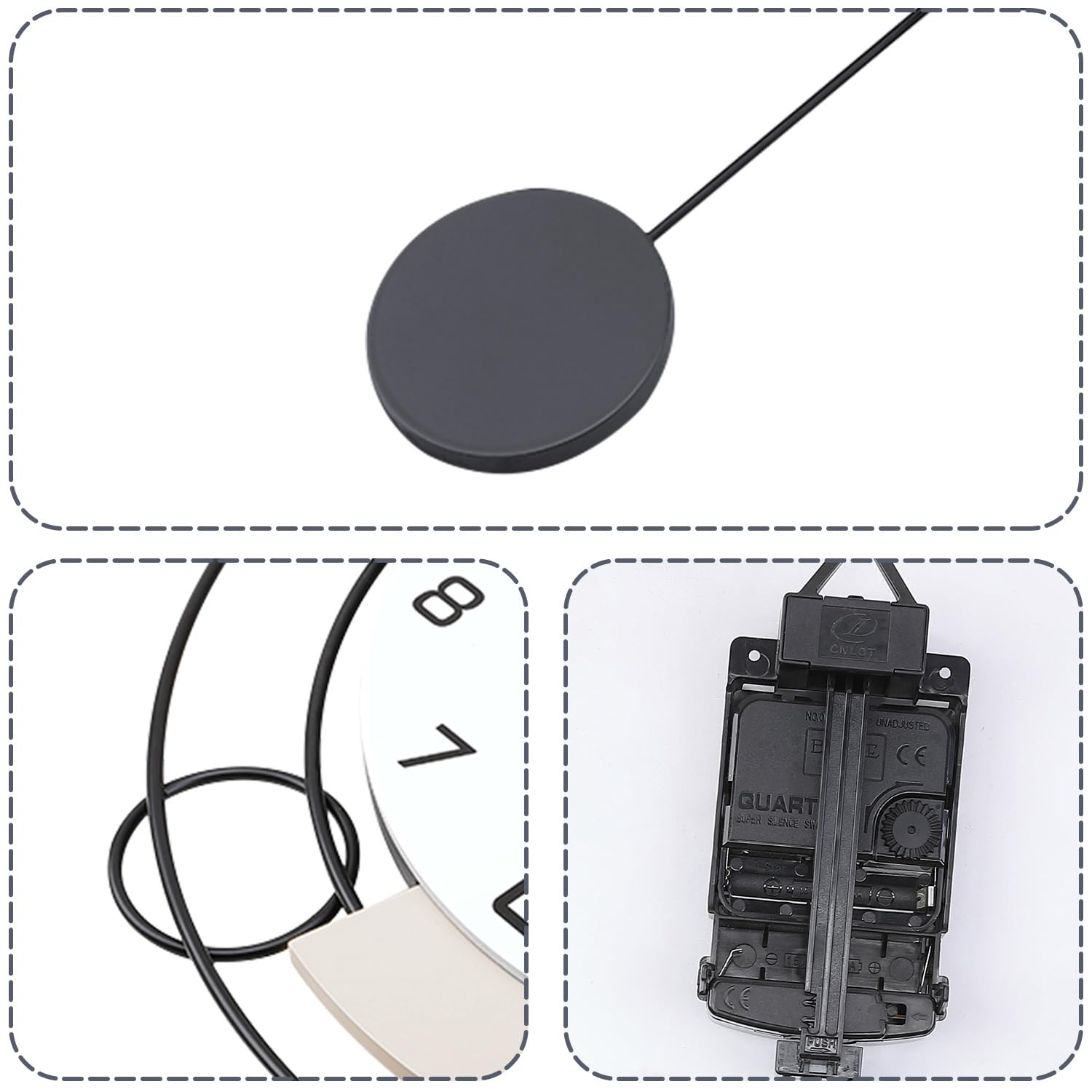Jolof Store Large Modern Wall Clock – Silent Quartz Pendulum Clock