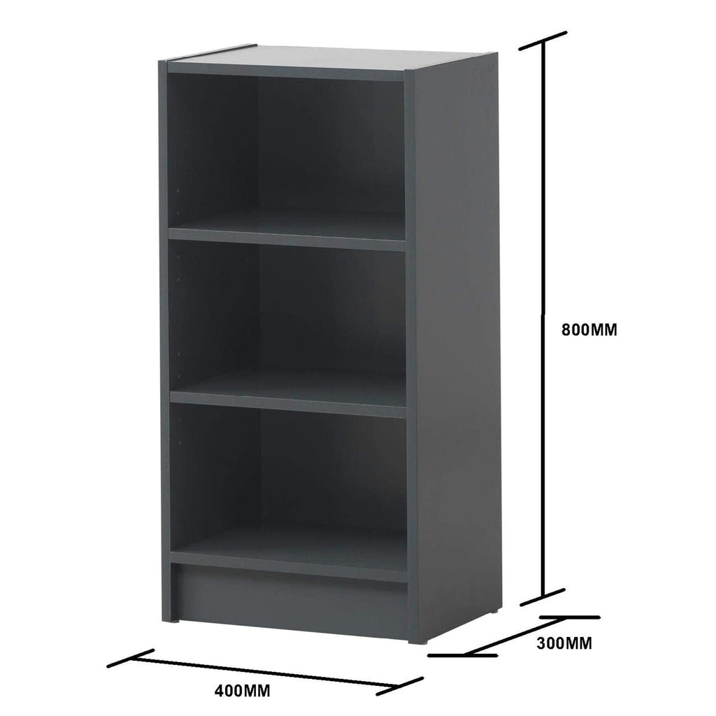 Timber Art Design UK 3 Tier Bookcase Storage Open Floor Mount Industrial Rack Display Shelving Organiser Cubes Unit For Living Room, Office - image 5