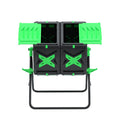 140L Dual Chamber Rotating Compost Bin Tumbler – Black & Green