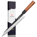 KEEMAKE 10 Inch Carving Knife | High Carbon Steel Slicing Knife, Rosewood
