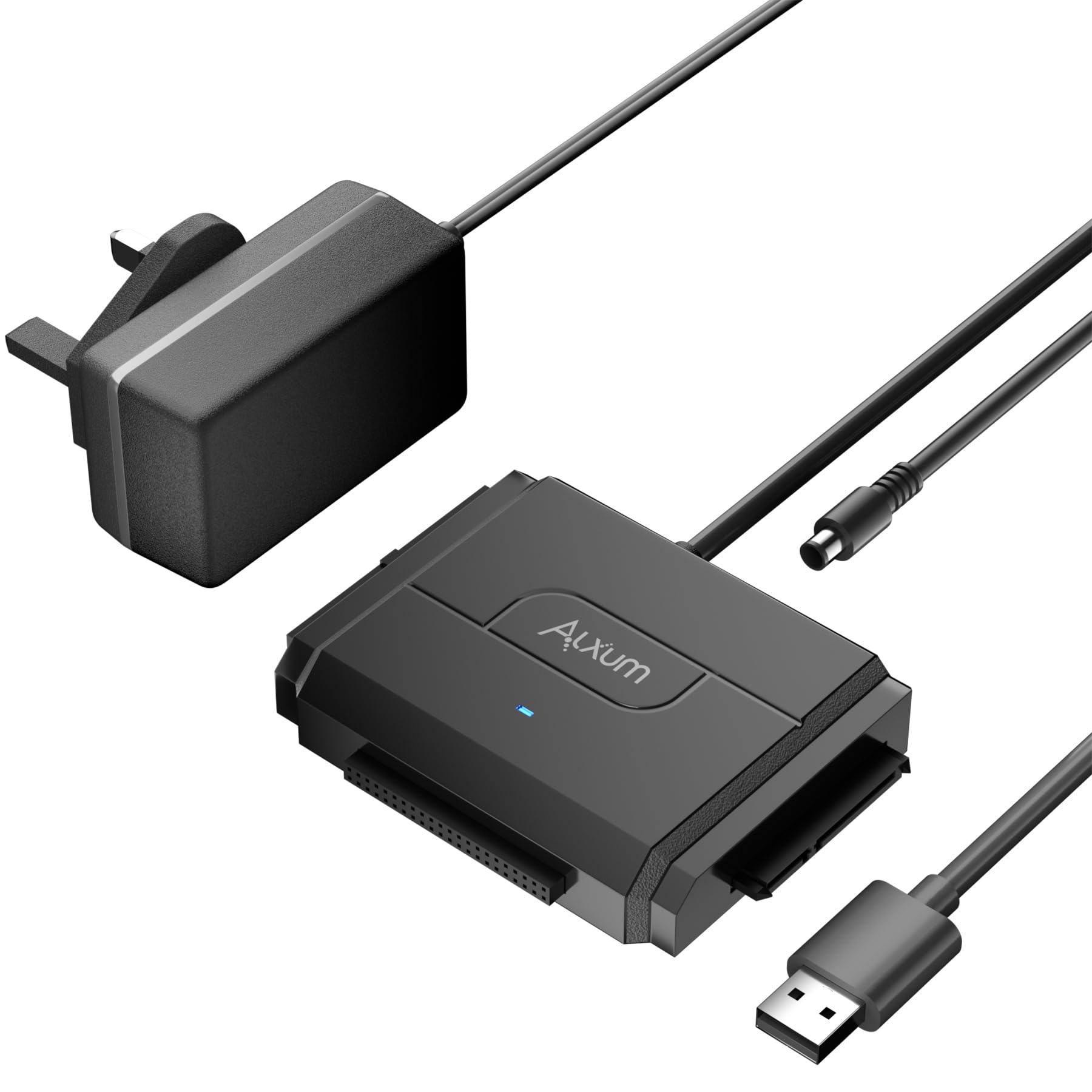 Alxum IDE to USB Adapter | 2.5/3.5 inch SATA HDD SSD Reader with Power