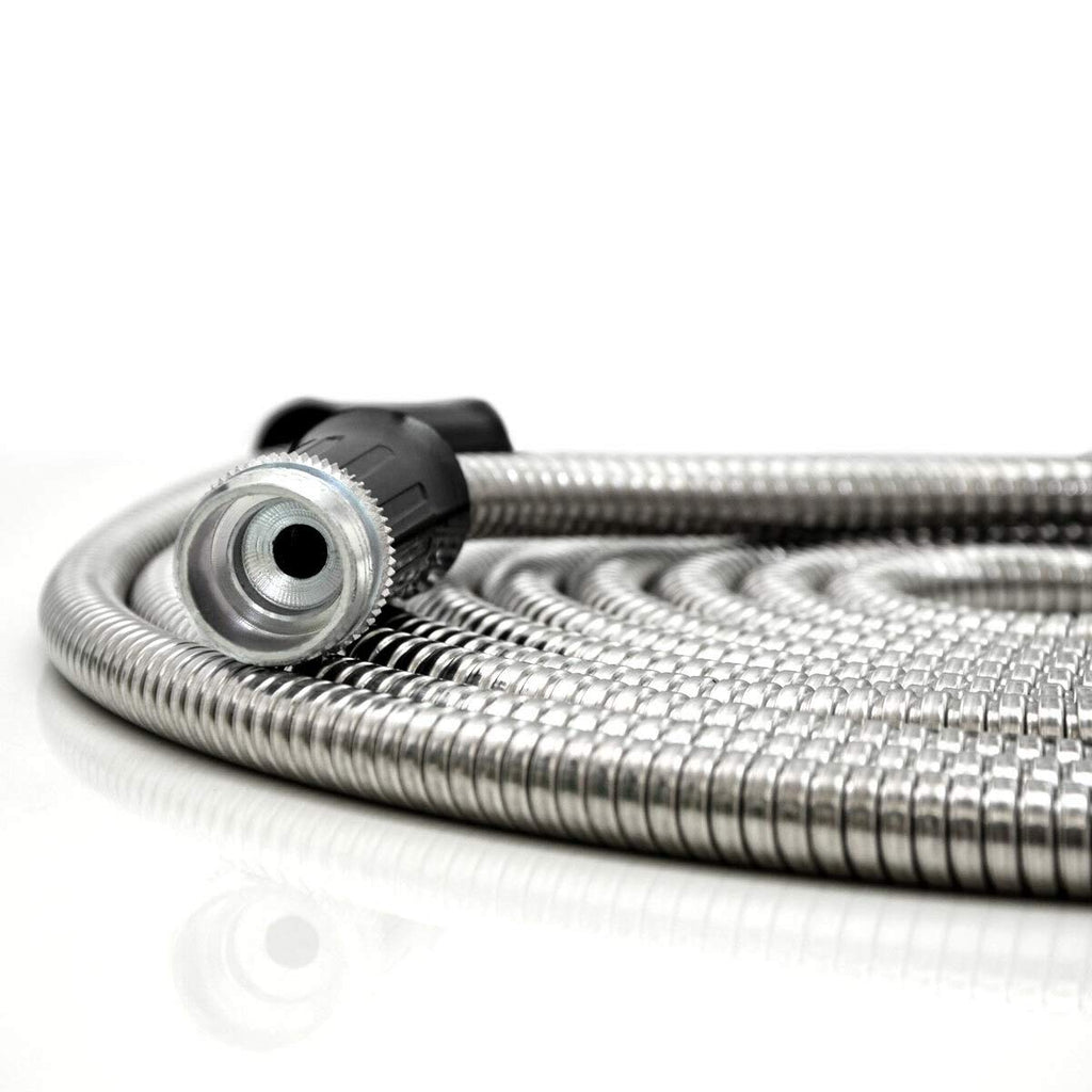 Eyepower 7.5m Stainless Steel Garden Hose | Kink-Free Flexible Pipe