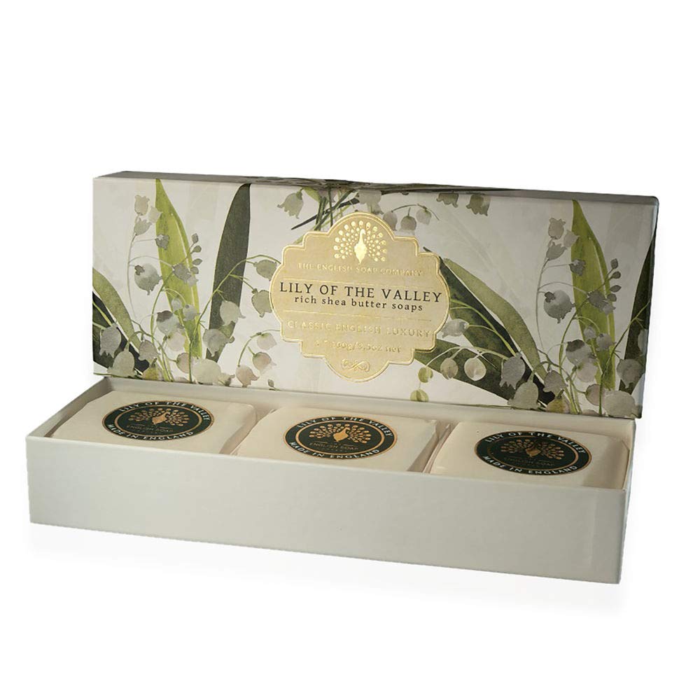 English Soap Company Lily of the Valley Shea Butter Hand Soap - 3 x 100g