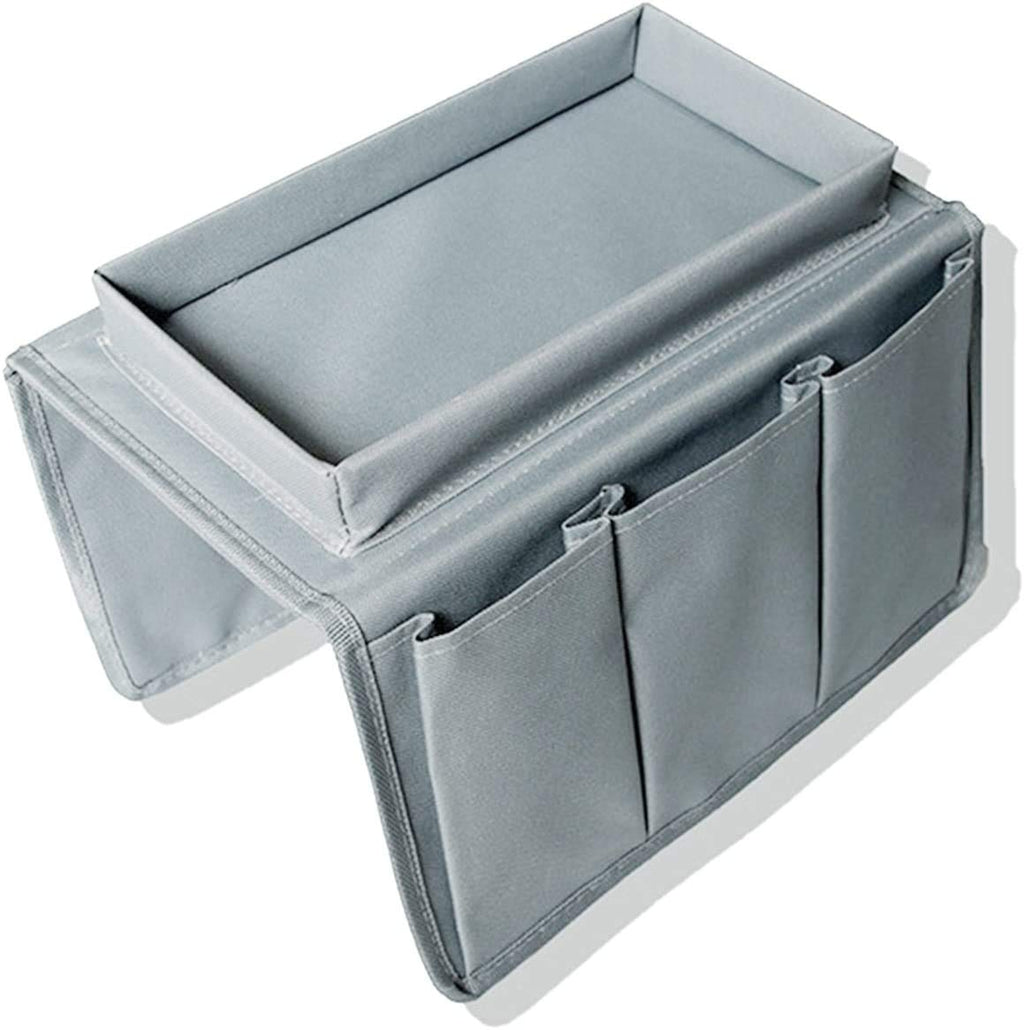 QCHOMEE Sofa Armrest Organizer with Cup Holder Couch Tray Armchair Caddy Pockets Storage Arm Rest Chair Desk Sofa Organiser TV Remote Control Holder - image 2