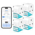 Meross Smart WiFi Plug with Energy Monitoring – 13A, 4 Pack