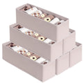 MURRI&MURRDI Mini Foldable Clothes Drawer Divider 6 Pack, Fabric Underwear Drawer Organizer, Small Wardrobe Sock Box