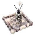 Jolof Store Scalloped Marble Vanity Tray – Calacatta Viola Stone, 20cm