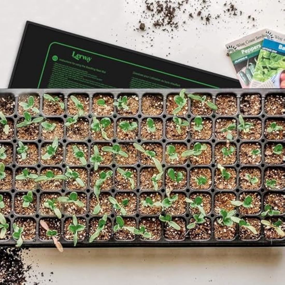 LERWAY Seedling Heat Mat – 21W Waterproof Plant Warming Pad, 2-Pack