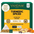 VAHDAM Turmeric Spice Herbal Tea – 100 Pyramid Bags, Caffeine Free