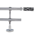 Double Curtain Pole – 70-120cm Adjustable Black Rod