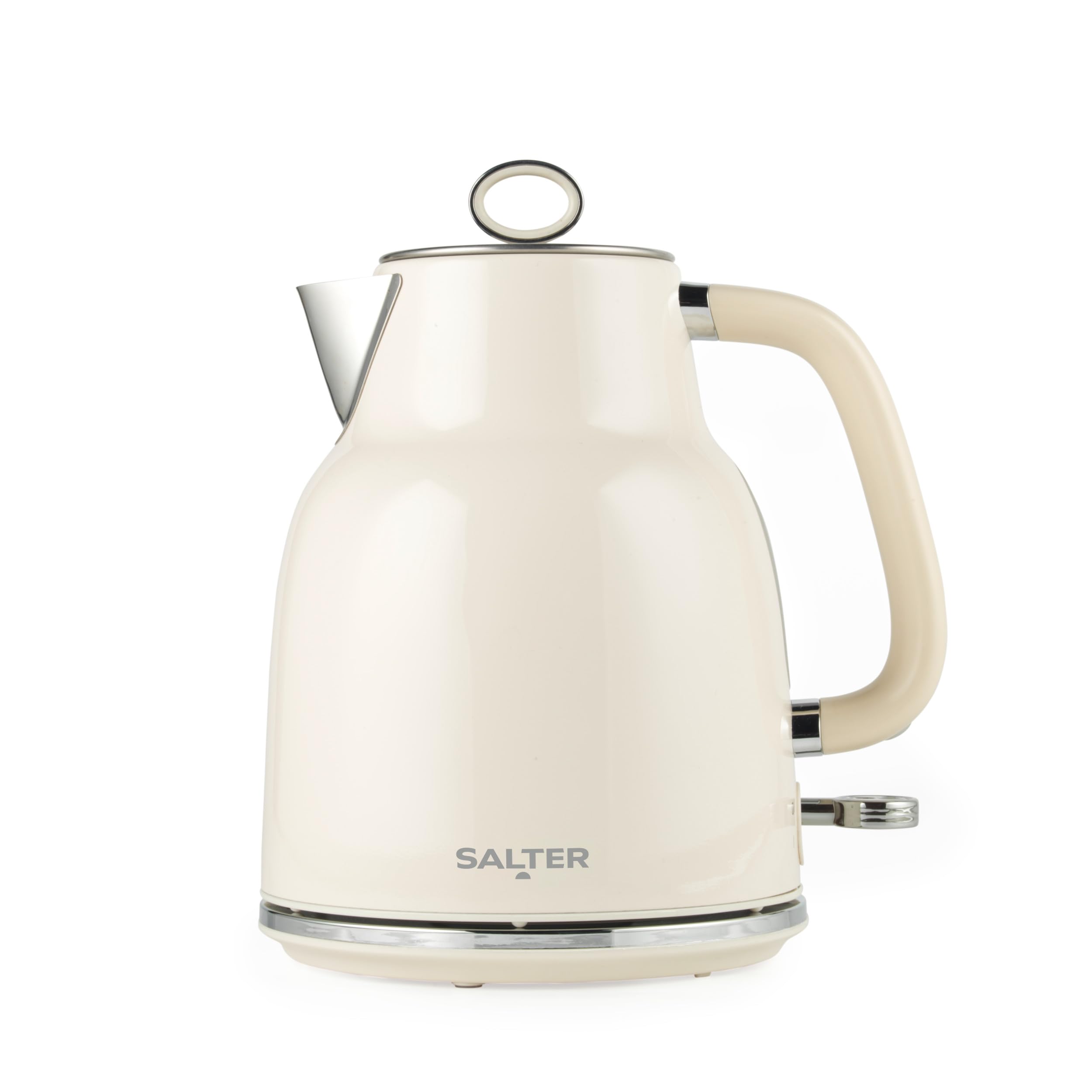 Salter Retro 1.7L Kettle – 3KW Rapid Boil Cordless Design, Cream
