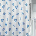 Spirella Concha Marine Textile Shower Curtain - Water-Repellent - 180x200cm