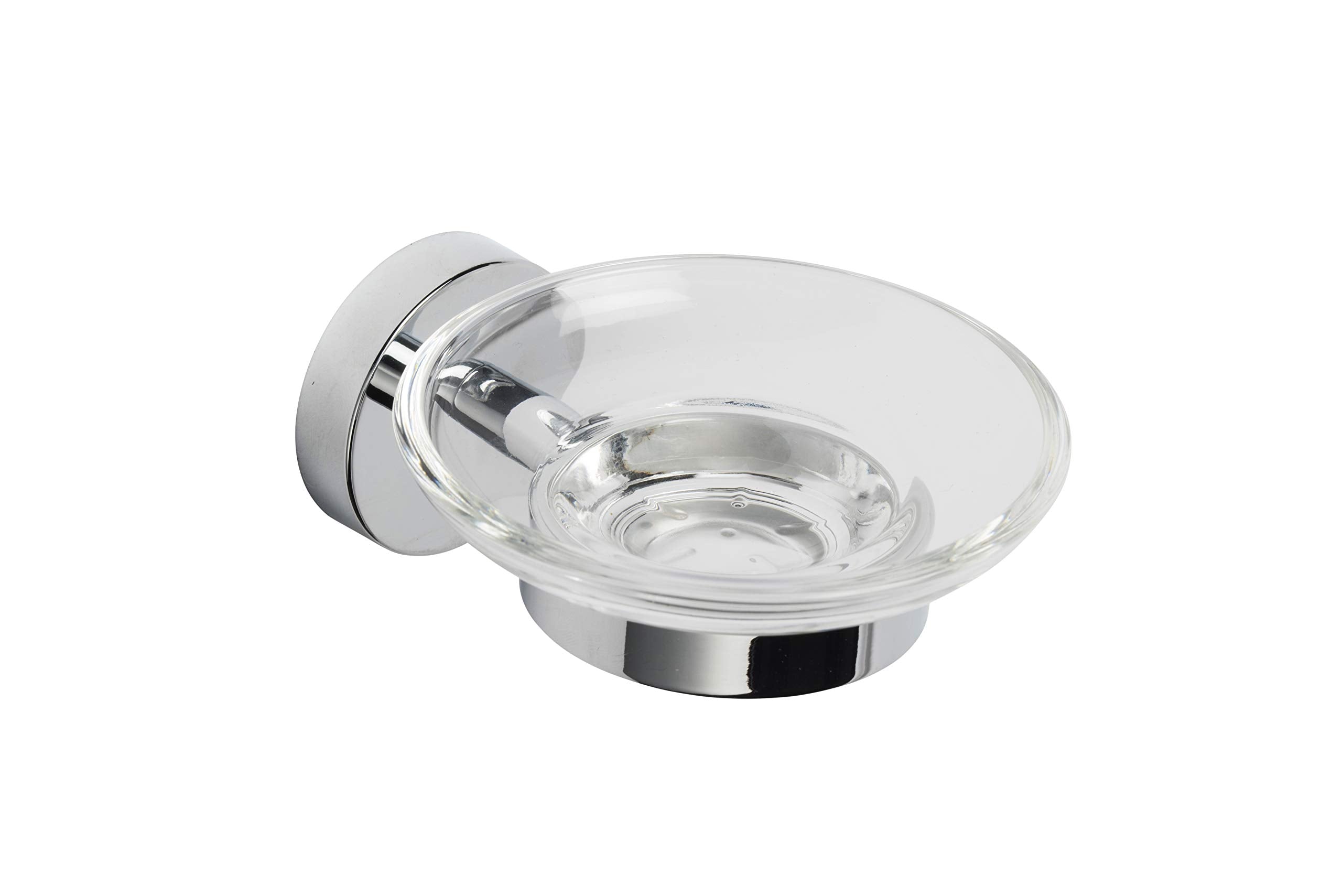 Croydex Pendle Flexi-Fix Chrome Soap Dish & Holder | No-Drill Wall Mount