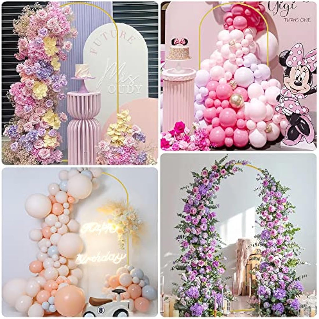 7.2ft Gold Metal Wedding Arch Backdrop Stand for Events