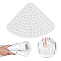 Miawtro Corner Shower Mat – Non-Slip Anti-Mould PVC Mat, White, 54x54cm