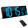 XREXS 16.5 Inch Digital Wall Clock | LED Large Display with Remote Control