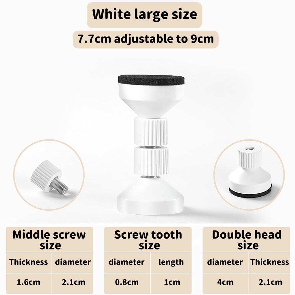 2 Pcs Adjustable Threaded Bed Frame Anti-Shake Tool,Headboard Stoppers,Bedside Antishake Telescopic Support Stabilizer Headboard Stopper Stabilizer