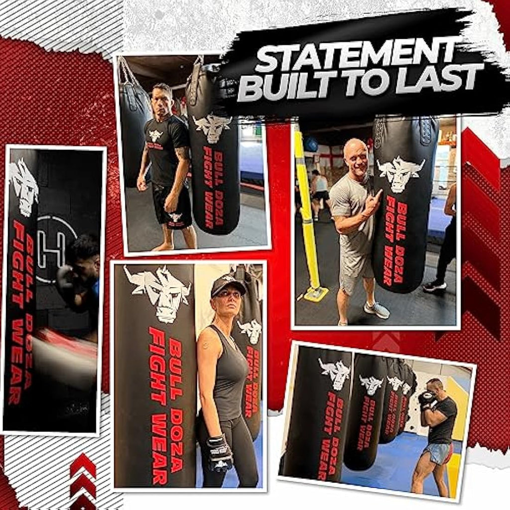 Bull Doza Heavy-Duty XL Tank Punching Bag – Self-Fill Canvas Boxing Bag