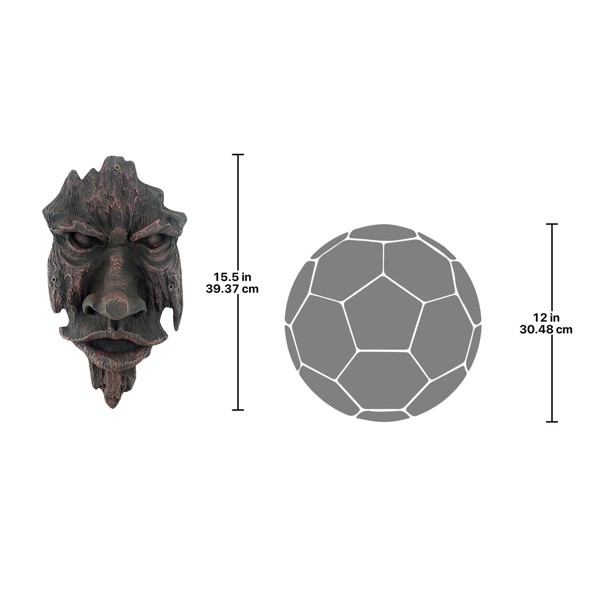 Design Toscano Greenman Tree Face Wall Sculpture - 38cm Woodtone Polyresin