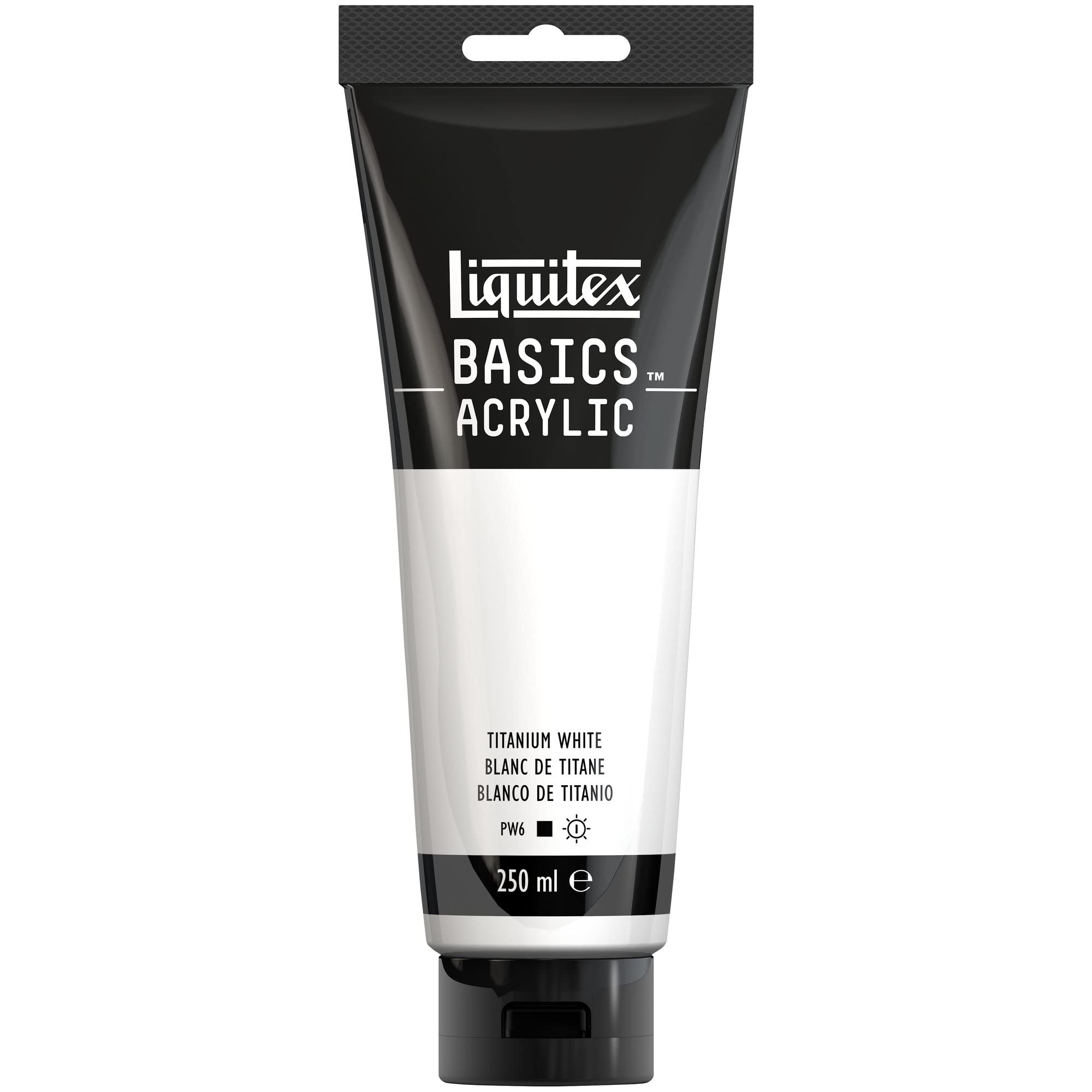 Liquitex Basics Acrylic Paint – Titanium White, 250ml Artist Tube