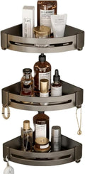 NSCMQSL 3-Tier Corner Shower Caddy | Aluminum No-Drill Storage Rack