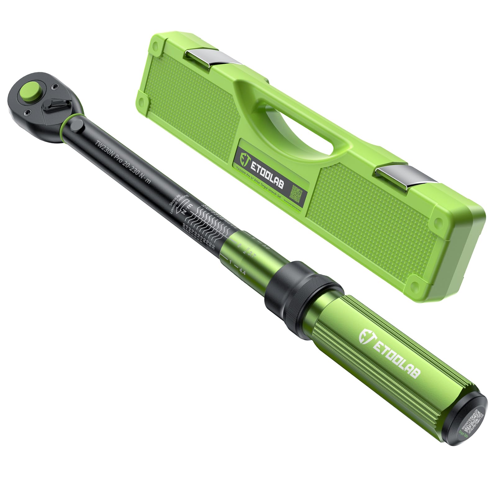 ETOOLAB 1/2 Drive Click Torque Wrench | 10-170ft.lb | 72-Tooth Tool