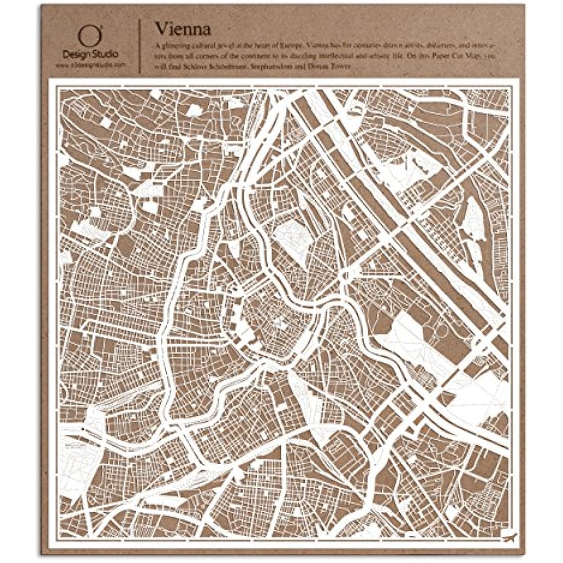 Vienna Paper Cut Map Wall Decor | O3 Design Studio White Paper Art