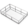 PuTwo Silver Mirrored Vanity Tray | Glass Perfume and Makeup Organizer