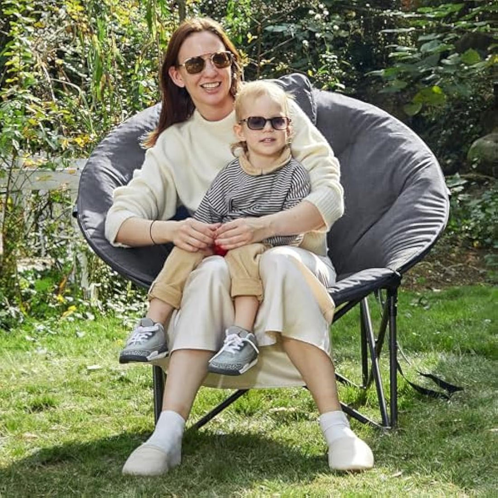 EVER ADVANCED XL Moon Chair – Heavy Duty Padded Folding Camping Chair